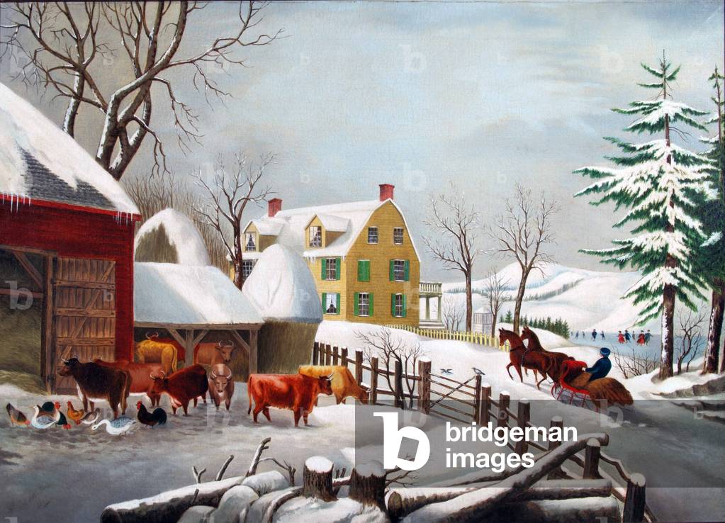 Winter Morgen, 1868 (öl auf leinwand)