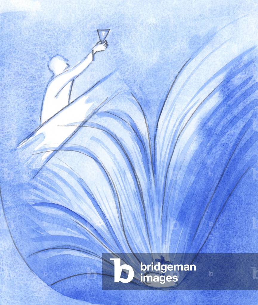 Immagine di Disegno "Cristo parlò con grande coraggio ai Suoi apostoli" 2001 di Elizabeth Wang