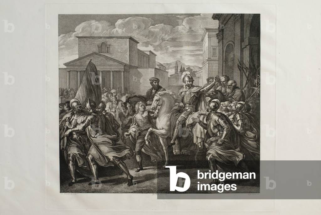 "Rückfahrt von Pier Paolo Baglioni nach Perugia von Camuccini (Gravur)"