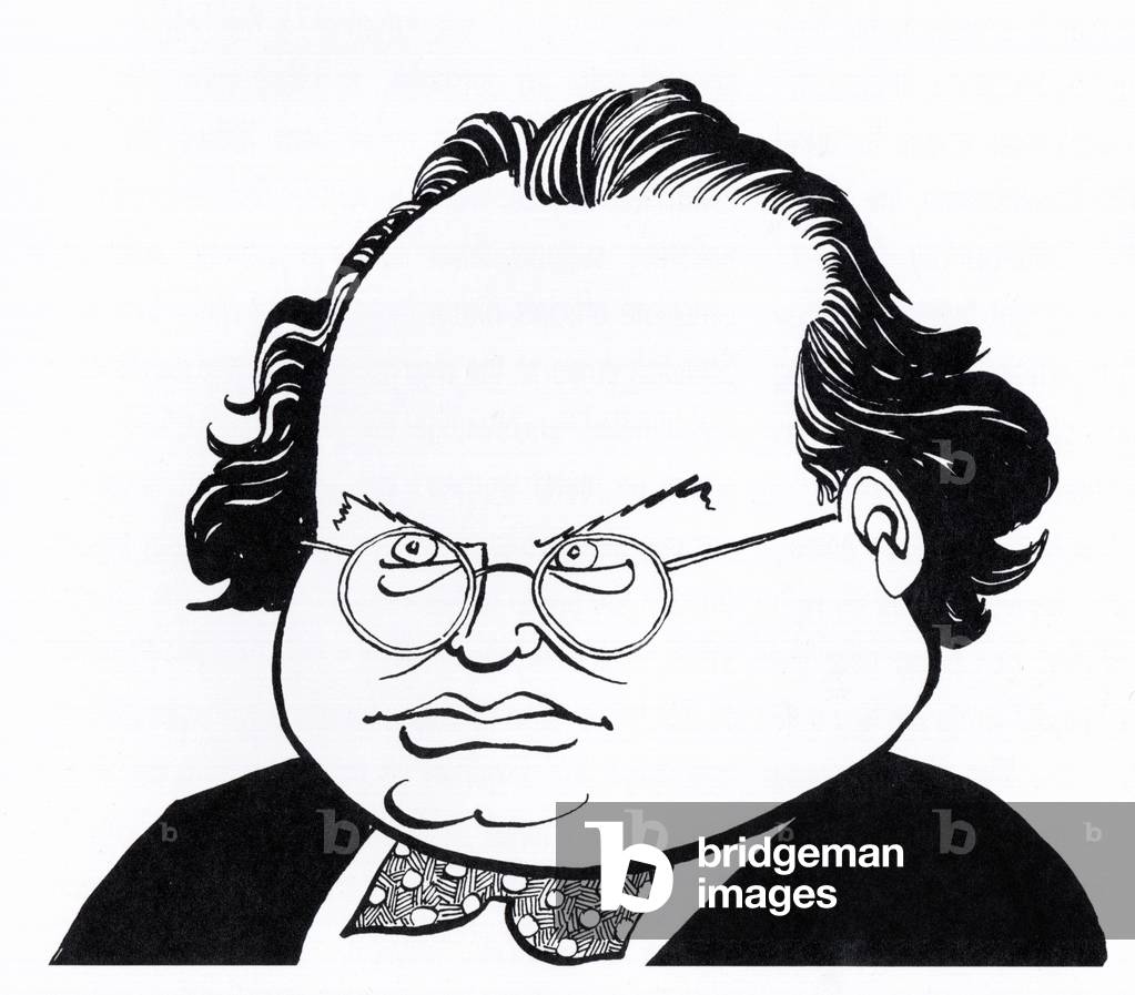 Bild von Zeichnung "Franz Werfel" von John Minnion, b/w