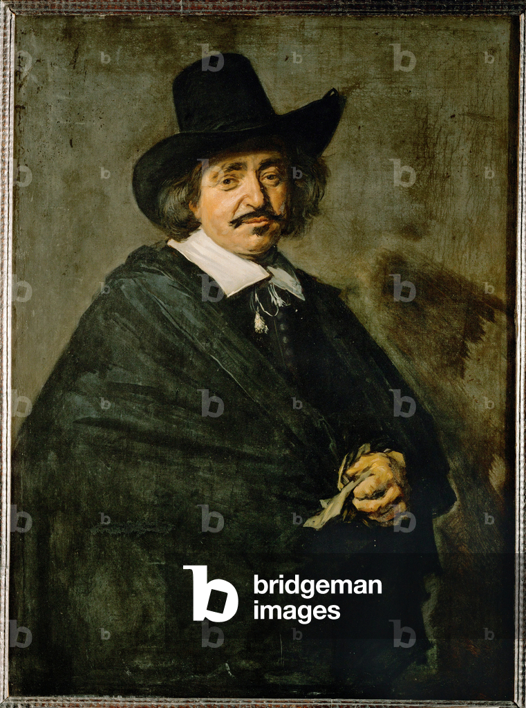Image of Painting depicting Portrait of a man with hat (oil on canvas) by Frans Hals