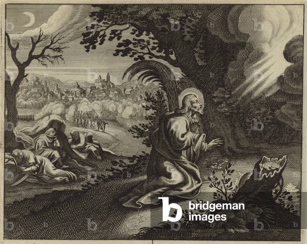 Agony of Jesus Christ in the Garden of Gethsemane (engraving)