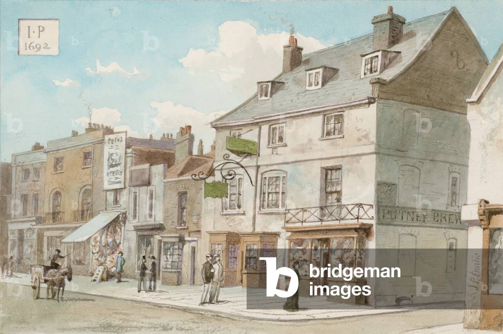 The Bull and Star public house, High Street, Putney, Londres (w/c auf Papier)