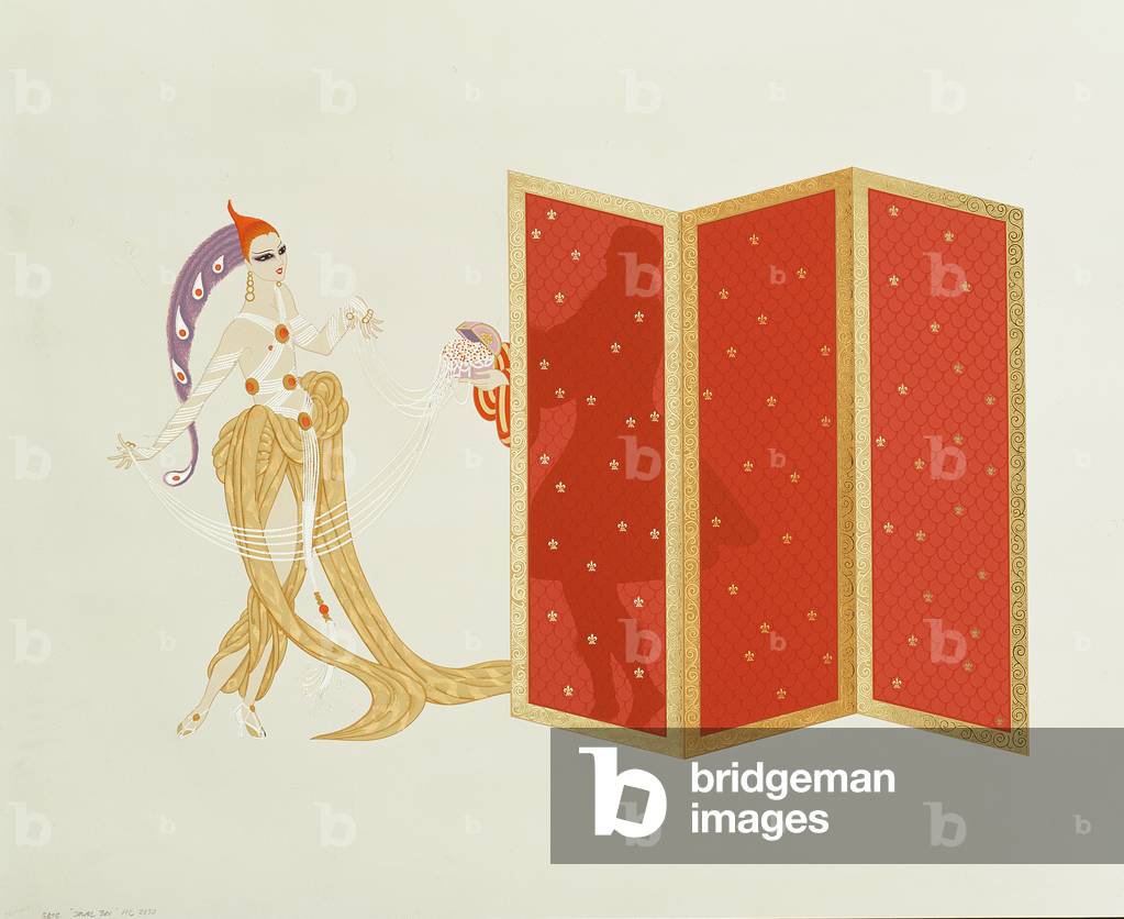 Image of Print depicting Mystery of the Courtesan (serigraph) by Erte