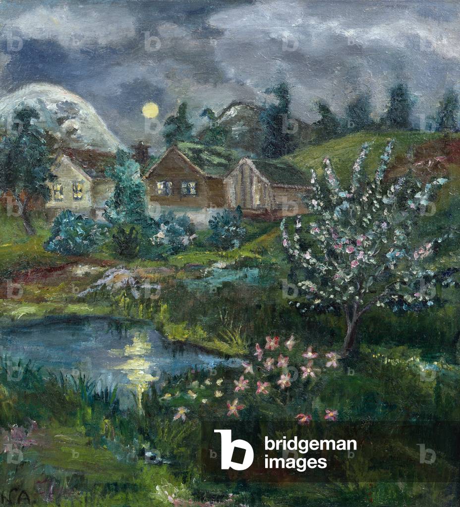 Notte di primavera con luna piena