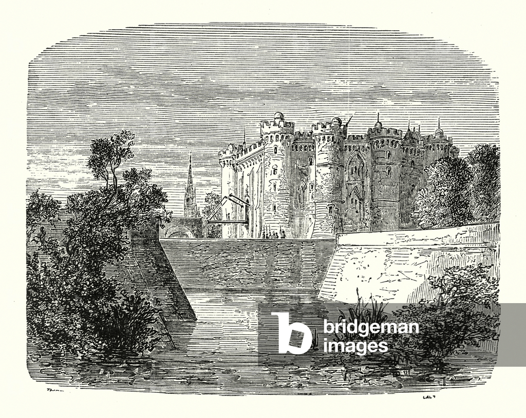 Bild von Gravur "Die Bastille Saint Antoine (Kupferstich)" 1801 von French School