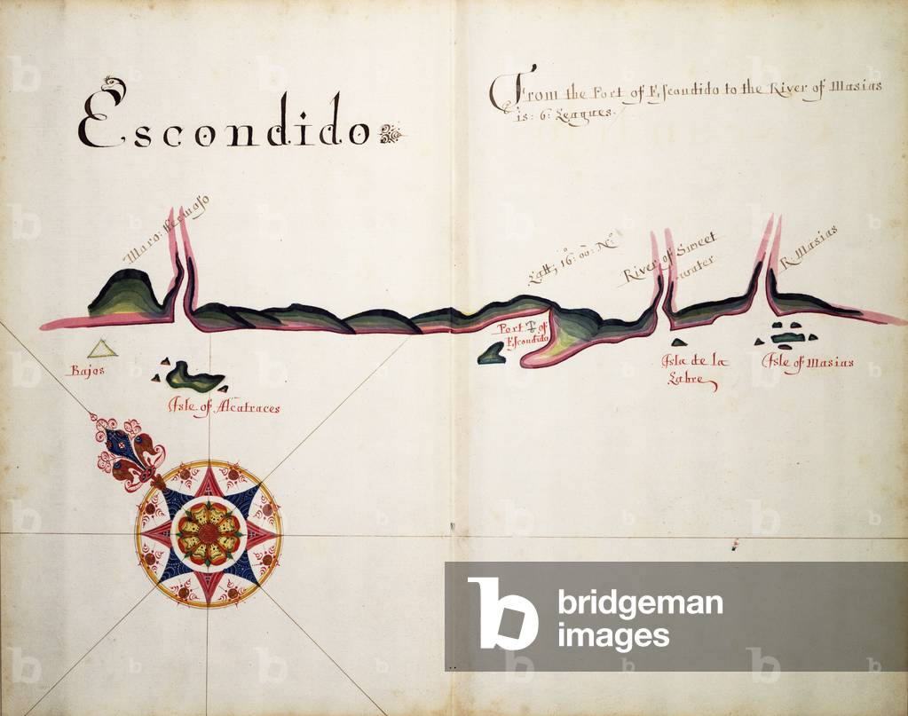 Image of Map & plan depicting Escondido 1685 by William Hack