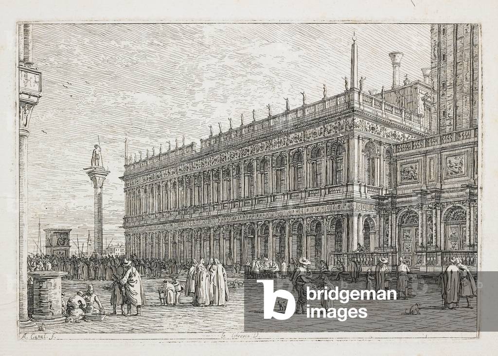 "La Libreria", 1740-1745 di Canaletto