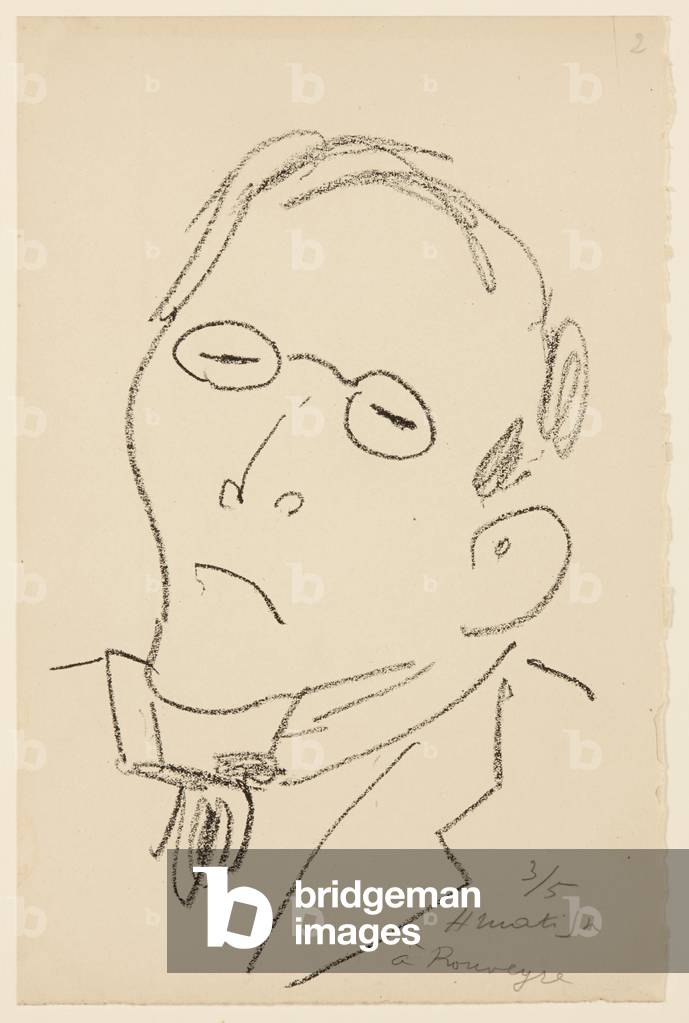 Immagine di Stampa "Ritratto di Paul Léautaud" 1946 di Henri Matisse, b/w