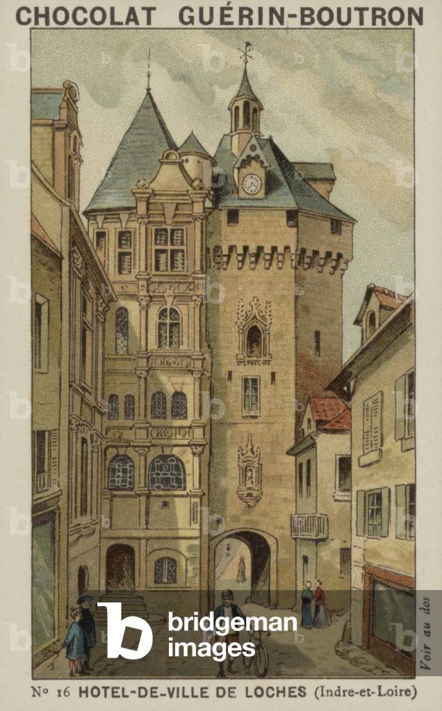 Hotel-de-Ville de Loches, Indre-et-Loire (Chromolitho)