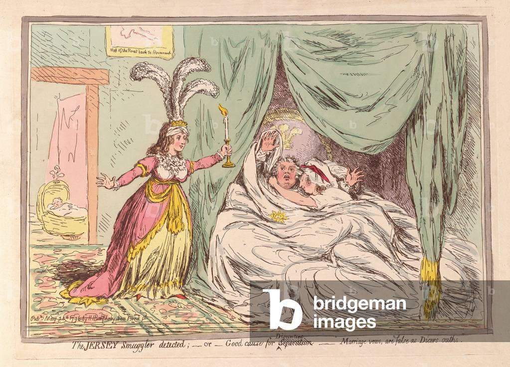 Image of Engraving depicting The Jersey Smuggler detected 1796 by James Gillray