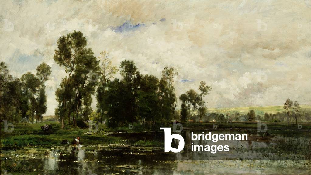 der rand von dem Teich, 1873 (öl auf leinwand)