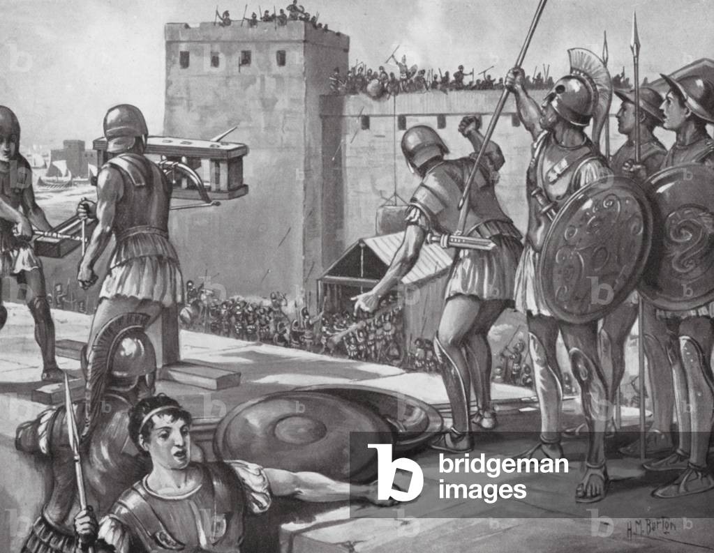 L'assedio di Potidea, 432 a.C. (litho)