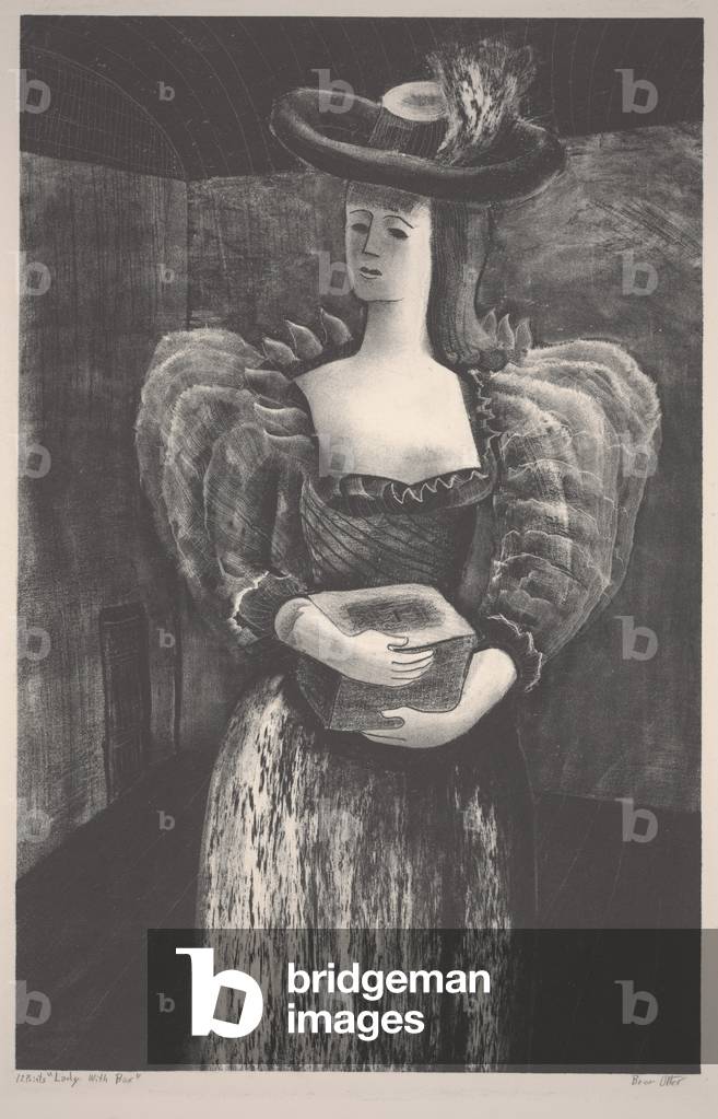 Lady with a Box (litho)