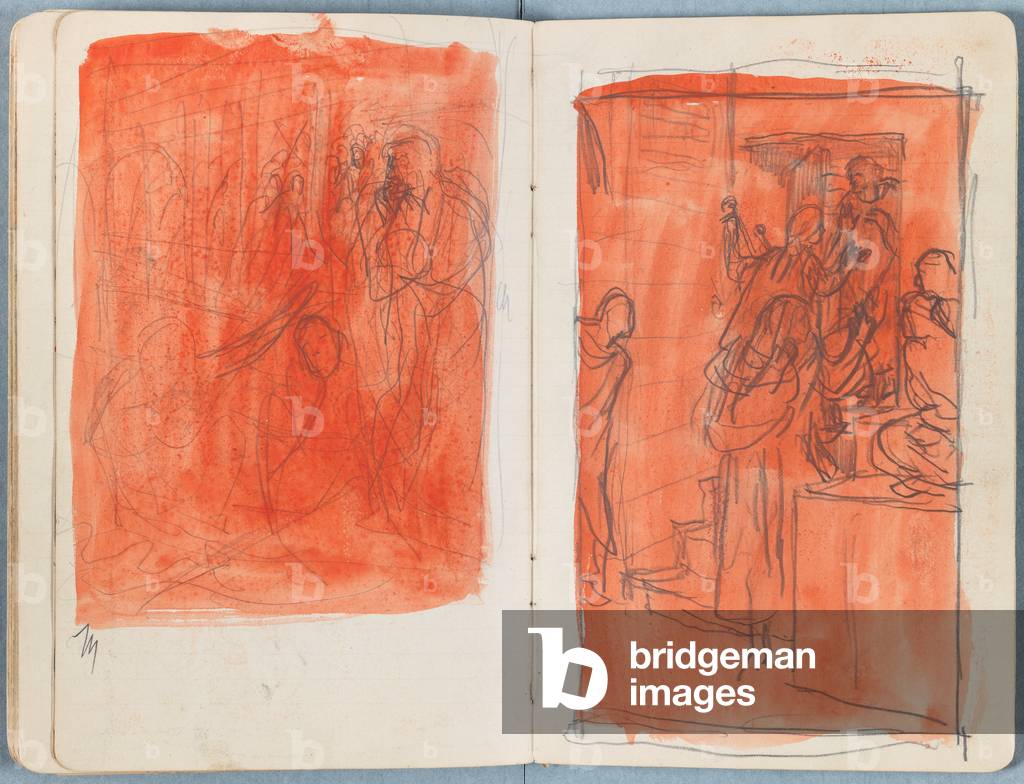 Pages from an album of Sketches for The Life of Our Lord Jesus Christ, late 1880s (graphite & wash on paper)
