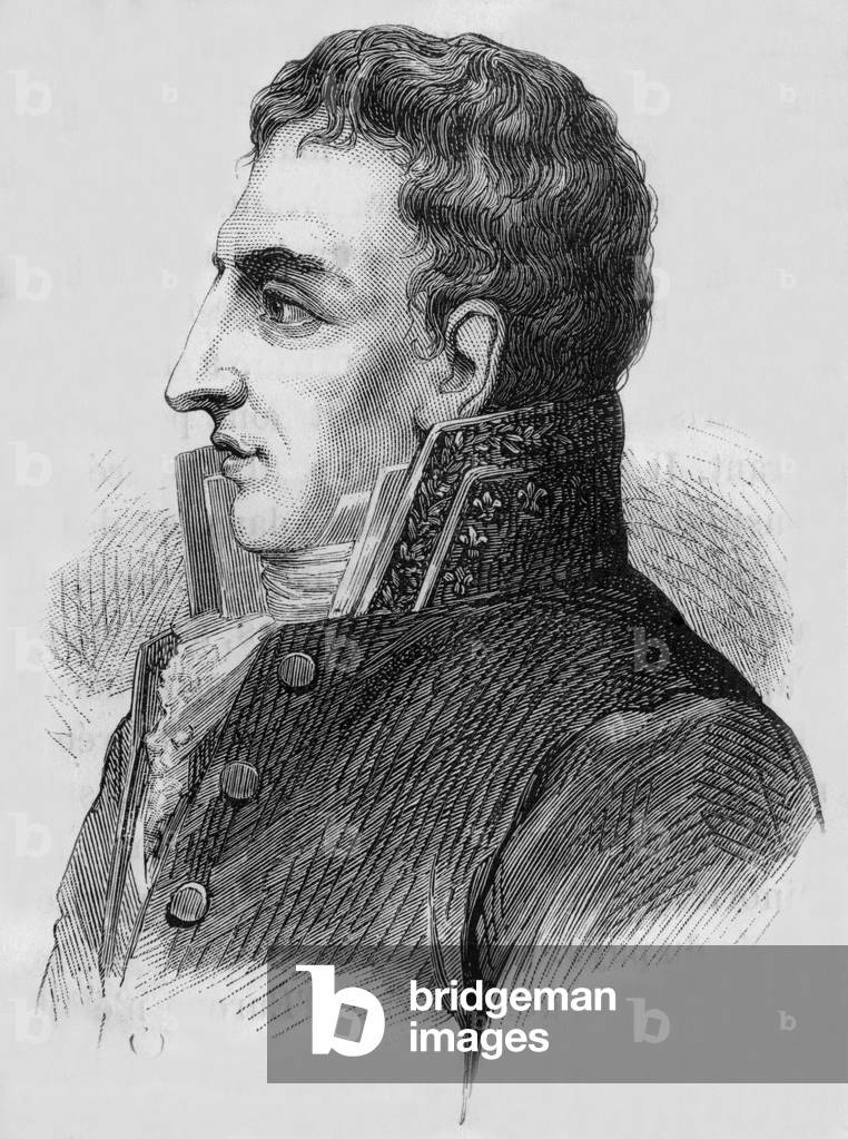 Image de Gravure représentant Arthur Beugnot 1801 par French School, b/w