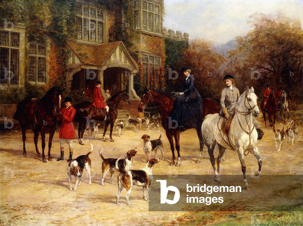 Bild von Gemälde "Das Treffen" von Heywood Hardy