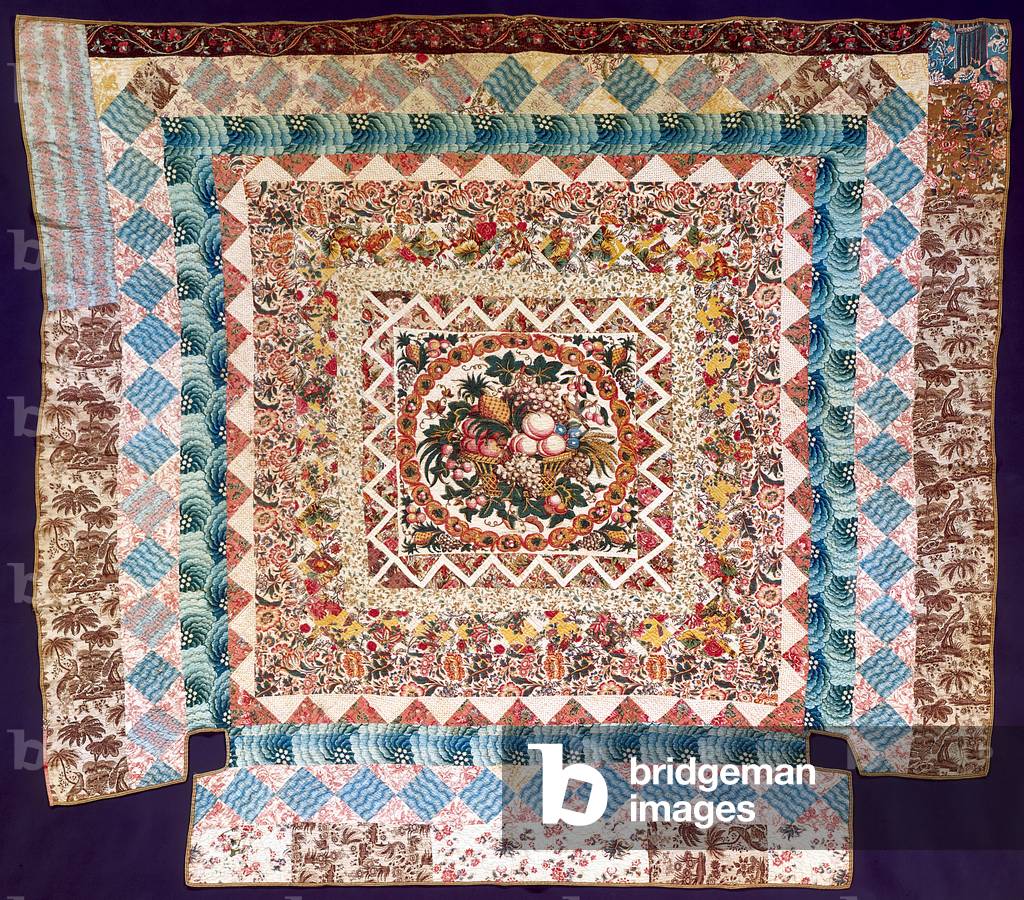 Bild von Textil & Mode "Quilt: 'Framed Medallion'" 1826 von Unknown Artist