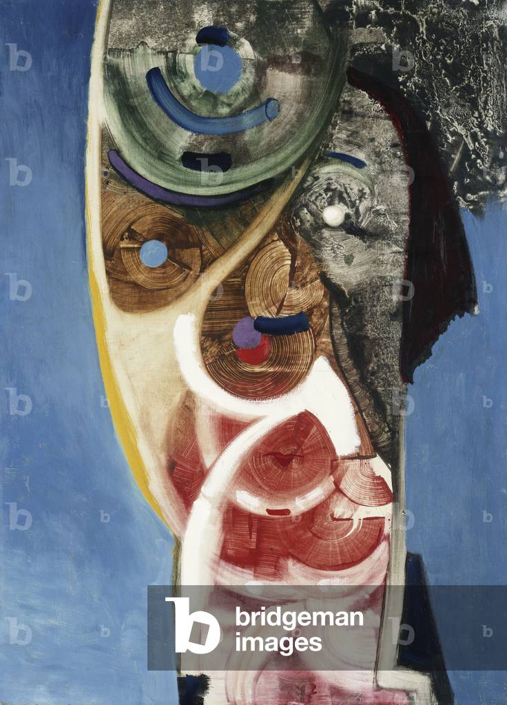 Image of Painting depicting The Clown; Le Clown by Oscar Dominguez