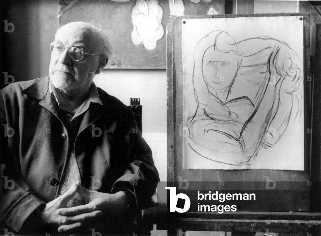 Immagine di Fotografia "Henri Matisse" 1948 di Henri Matisse, b/w