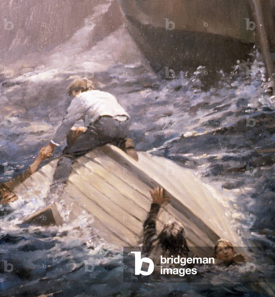 Capsized Boat, 1986 (oil on board)