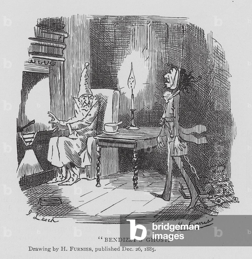 Image of Engraving depicting Bendizzy's Ghost (engraving) by Harry Furniss