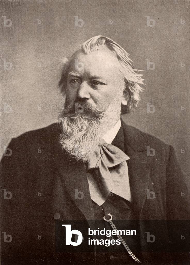 Immagine di Fotografia "Johannes Brahms (1833-1897)" di Unknown photographer, b/w