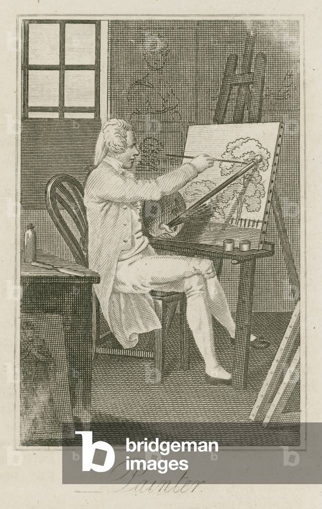 Peintre (gravure) par English School