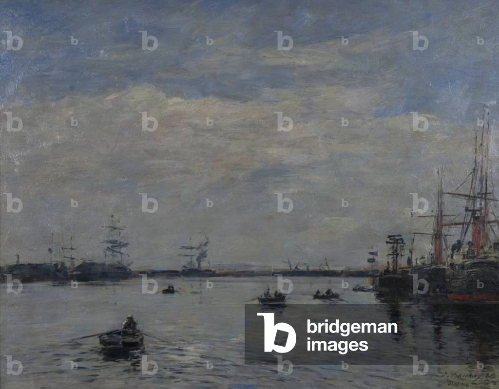 Bild von Gemälde "Le Havre" 1888 von Eugene Louis Boudin