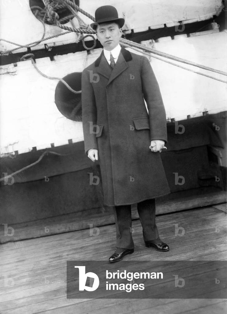 Via Kyuin Wellington Koo a bordo di un transatlantico, 1916 circa (foto)
