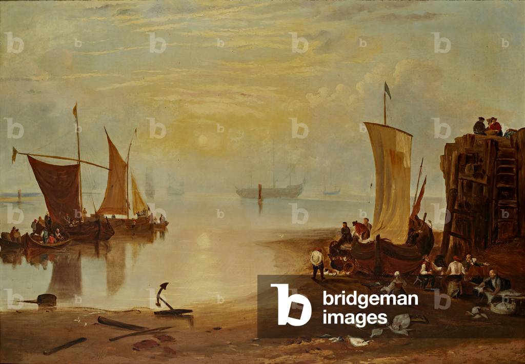 Bild von Gemälde "Sonne steigt durch Dampf (Öl auf Leinwand)" von Joseph Mallord William Turner