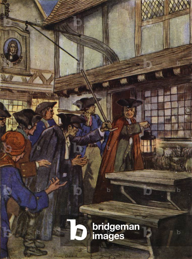 "Illustrazione per Treasure Island di Robert Louis Stevenson (litografia a colori)" 1901 di Salomon Van Abbe