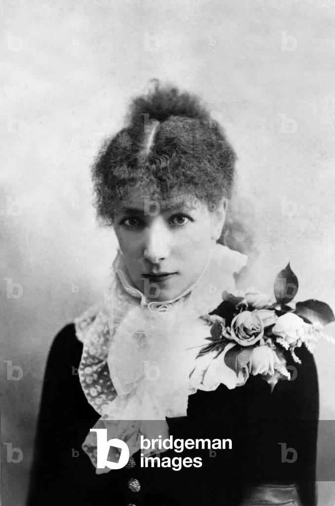 Actress Sarah Bernhardt (1844-1923) as Marguerite Gautier in play by AlexandreDumas "La dame aux Camelias" in 