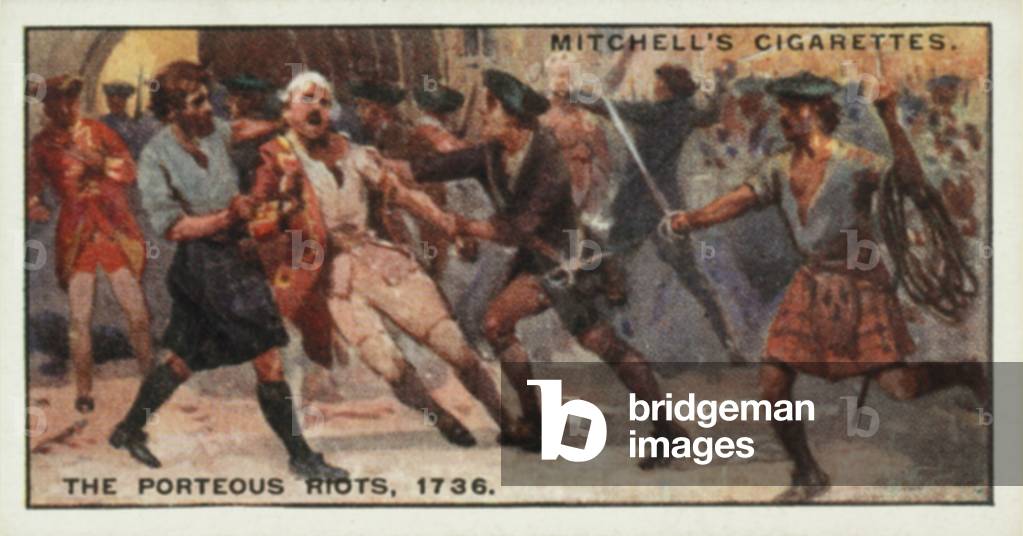Image of Scotland's Story: The Porteous Riots, 1736 (colour litho) by  English School, (20th century)