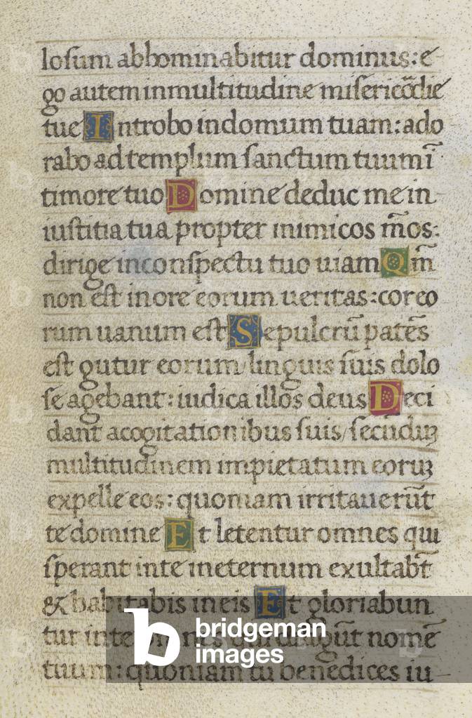 Page de texte ; Psaume 5