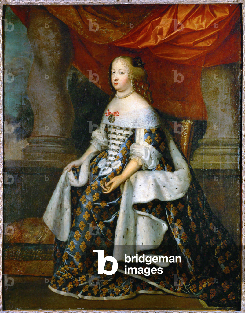 Marie-Thérèse d'Autriche, Reine de France, épouse de Louis XIV ... (peinture sur toile)