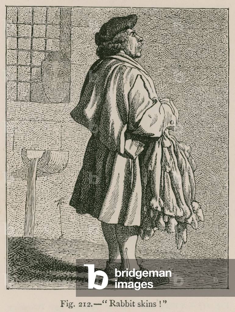 "“Kaninchenfelle!” (Gravur)" 1801 von French School