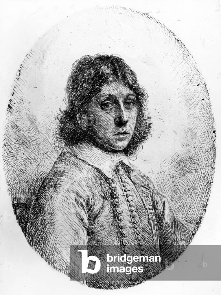 Man in an Oval by Constantin Daniel van Renesse, b/w