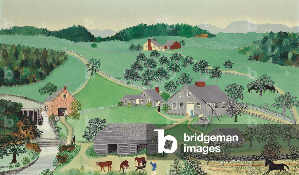 Image of The Old Oaken Bucket, 1944 (oil on masonite) by Moses, Anna Mary Robertson (Grandma