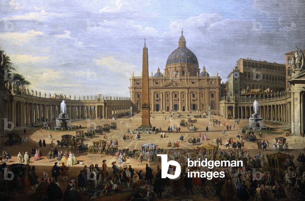 The output of the Duke of Choiseul (1719-1785) of St. Peter's Square in Rome by Giovanni Paolo Pannini or Pani