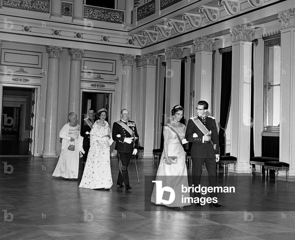 Immagine di Fotografia "Oslo 19650614 The Belgian royal couple Queen Fabiola and King Baudouin on an official 