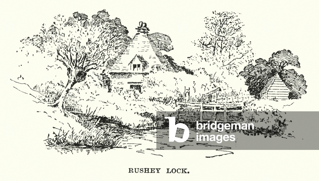 Immagine di Stampa "Rushey Lock (litografia)" 1901 di English School