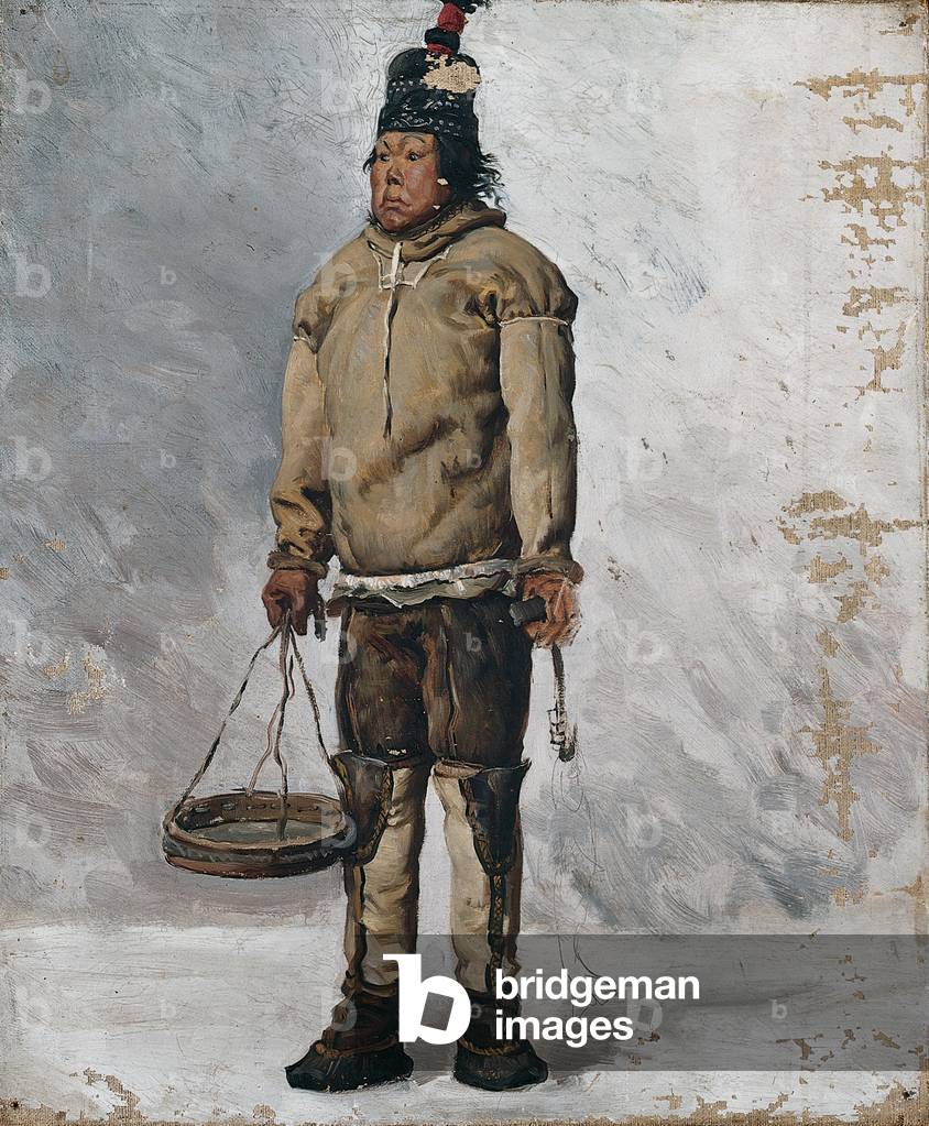 Ein Eskimo (Öl auf Leinwand)