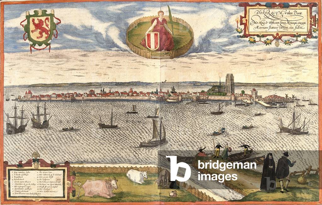 Bild von Karte & Plan "Dordrecht" 1572 von Franz Braun