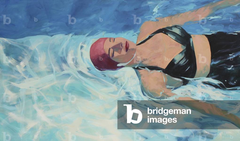 Peaceful Swimmer, 2016 (olio su tela)