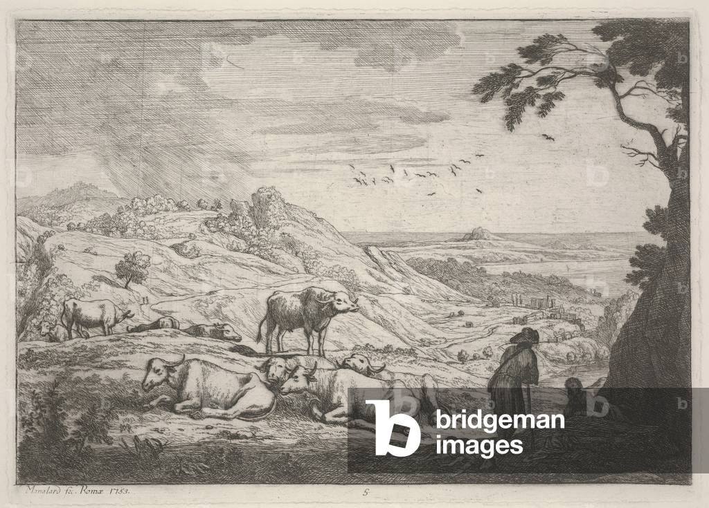 Landscape with Cows, 1753 (etching)