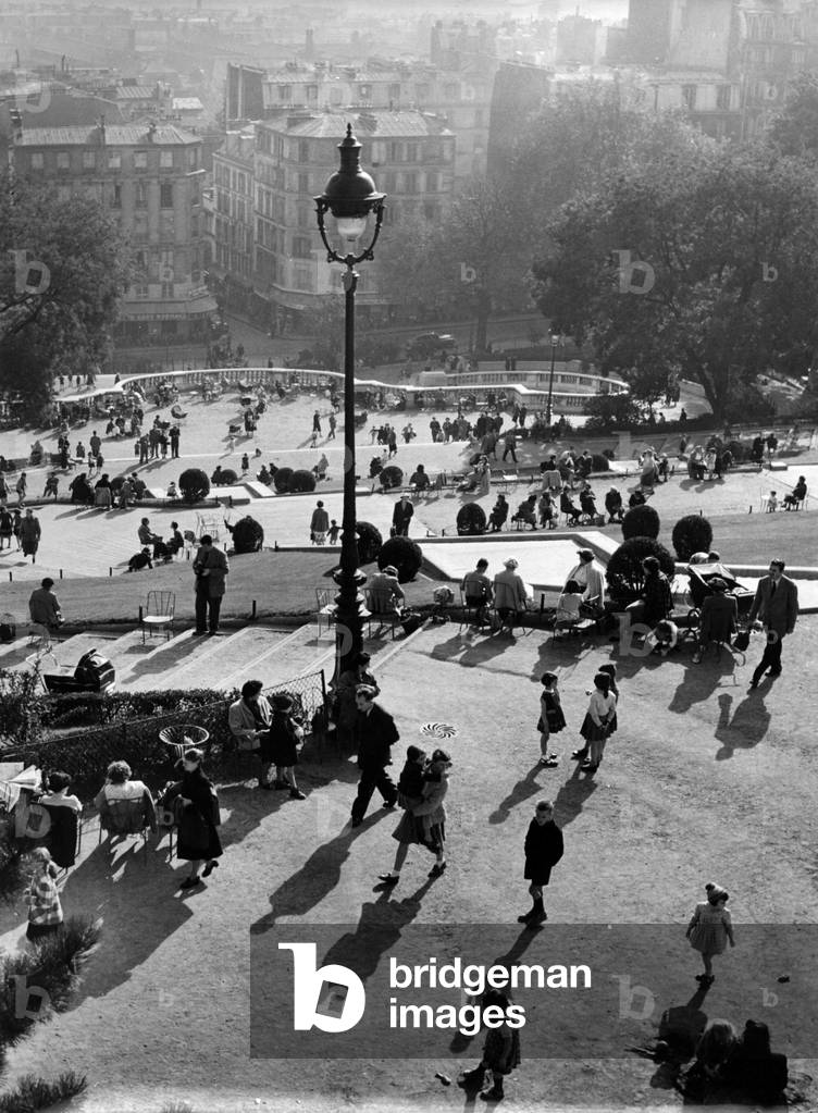 Veduta da Montmartre a Parigi (foto in b/n)