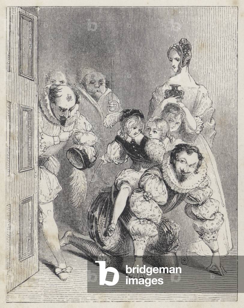 Henry IV of France and his Children (engraving) by Kenny Meadows