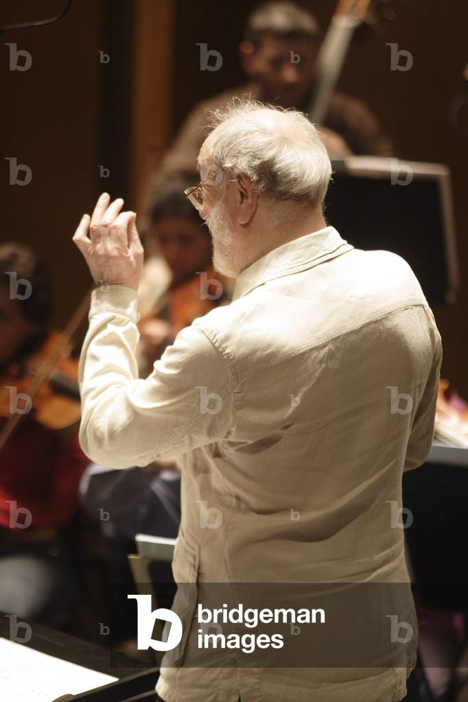 Kurt Masur à Paris par Thierry Martinot, b/w