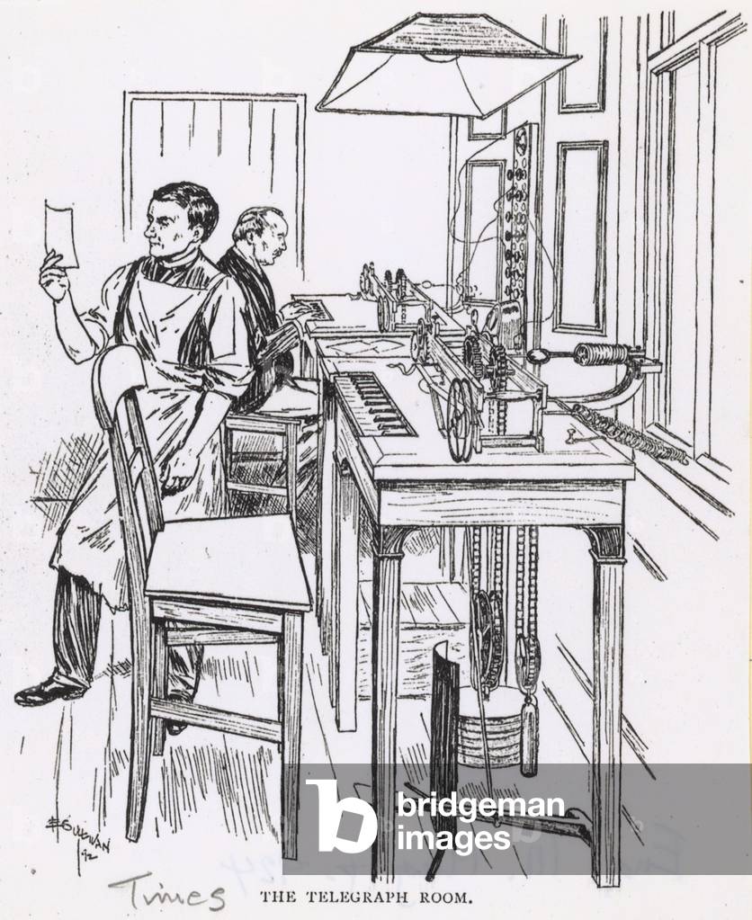 "La stanza del telegrafo (incisione)" di English School